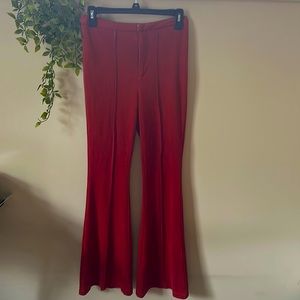 Vintage Faux Suede Flare Pants